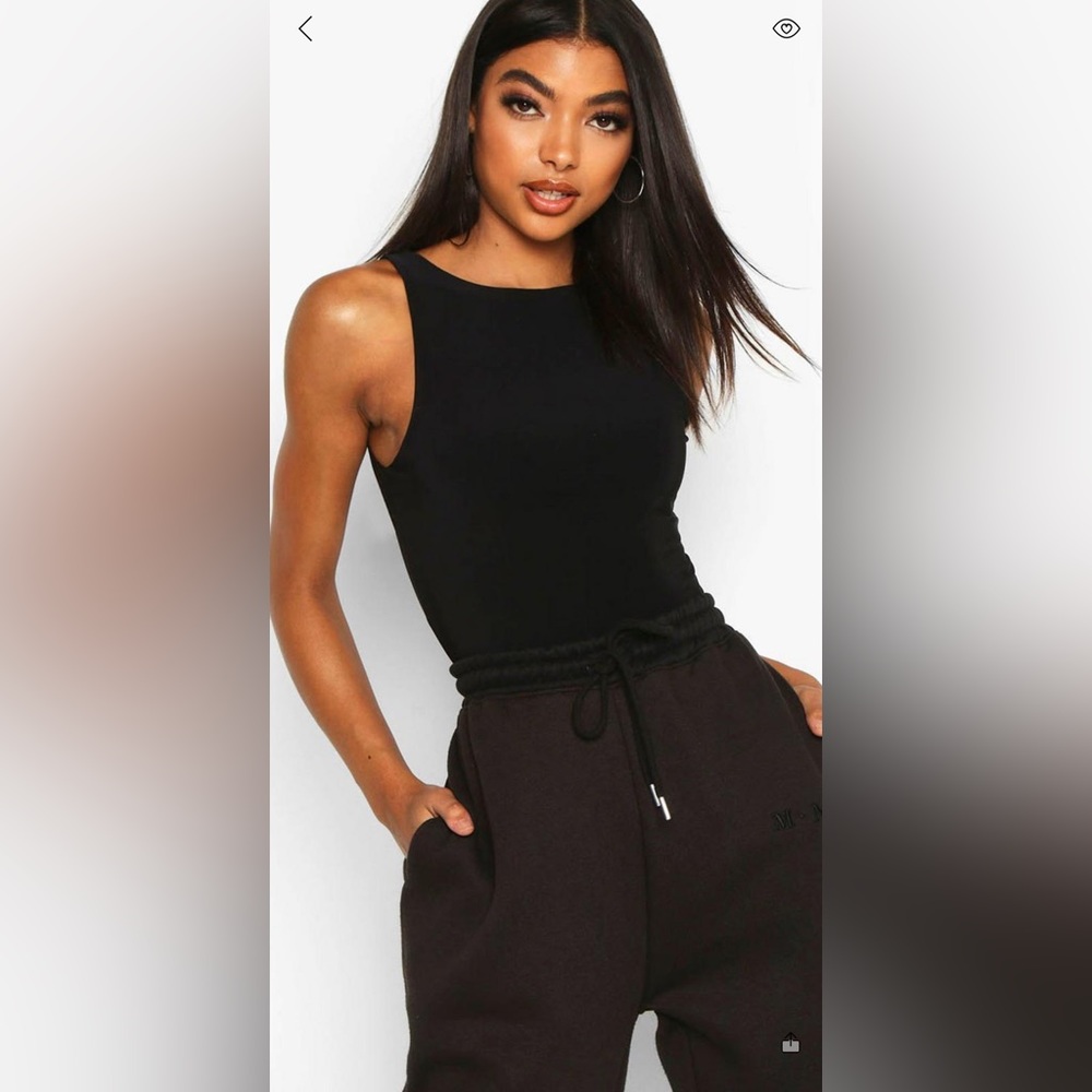 Boohoo Tall Slinky Racer Back Bodysuit
